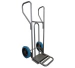 Diable acier incurvé poignée fermée avec bavette rabatable DVPF2-BR – Capacité 250 kg