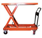 Table élévatrice manuelle grand plateau 500 kg dimensions 1525 x 620 mm