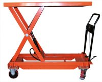 Table élévatrice manuelle grand plateau 500 kg dimensions 1525 x 620 mm