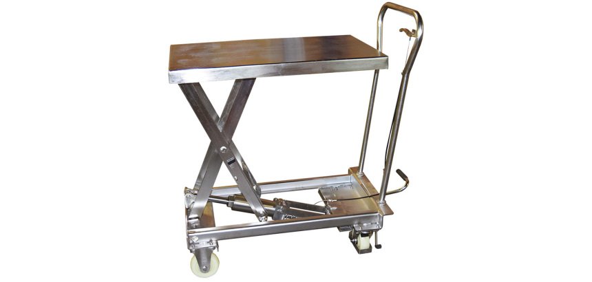 Table élévatrice manuelle inox 304