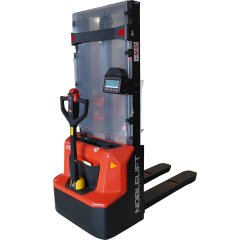 Gerbeur électrique lithium avec pesage précision 0.2% élévation 2900 mm charge 1200 kg