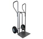 Diable acier incurvé poignée fermée grande pelle DVPF1 – Capacité 250 kg