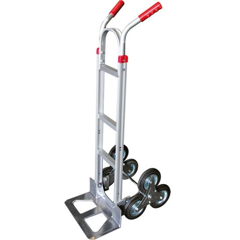 Diable aluminium trois roues monte-escalier 150 kg