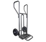 Diable acier incurvé poignée fermée avec bavette rabattable DVPF400-BR – Capacité 400 kg