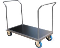 Chariot acier 1200 x 800 mm 2 timons simples