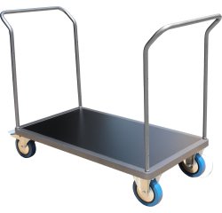 Chariot acier 1200 x 800 mm 2 timons simples