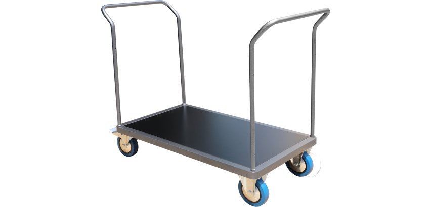 Chariot acier 1200 x 800 mm 2 timons simples