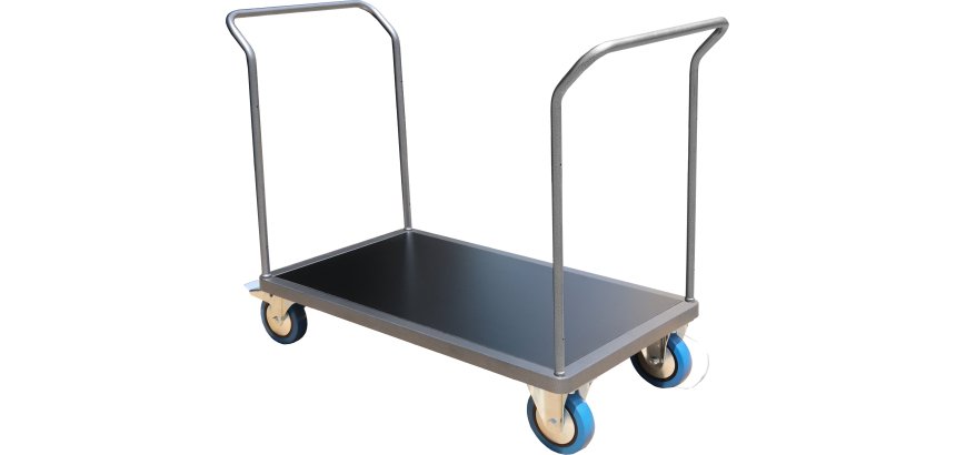 Chariot acier 1200 x 800 mm 2 timons simples