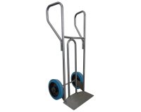 Diable acier tablier incurvé poignée fermée 250 kg roues roues premium increvables