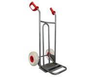 Diable acier incurvé poignée ouverte avec bavette rabattable DVPO-BR – Capacité 250 kg