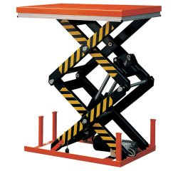 Table élévatrice électrique double ciseaux