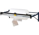 Dérouleur / coupeur pour papier, film à bulle et mousse horizontal longueur maxi rouleau 1550 mm