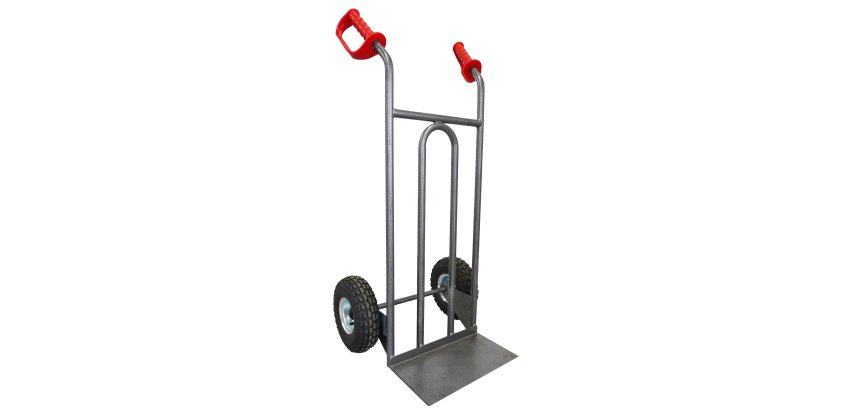 Diable acier droit poignée ouverte 250 kg roues gonflables