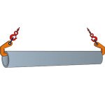 Pince à prise horizontale pour tube acier ou béton 1500 kg