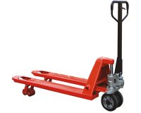 Transpalette manuel premium 2500 kg roues directrices polyuréthane galet simple polyuréthane
