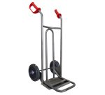 Diable acier incurvé poignée ouverte avec bavette rabattable DVPO-BR – Capacité 250 kg