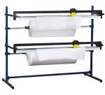 Dérouleur / coupeur pour papier, film à bulle et mousse longueur maxi 1550 mm 2 rouleau