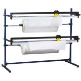 Dérouleur / coupeur pour papier, film à bulle et mousse longueur maxi 1550 mm 2 rouleau