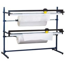 Dérouleur / coupeur pour papier, film à bulle et mousse longueur maxi 1550 mm 2 rouleau