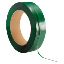 Feuillard polyester PET 19x0,9 mm resistance 650 kg VERT, par 1 bobine