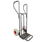 Diable acier incurvé poignée fermée avec bavette rabatable DVPF2-BR – Capacité 250 kg