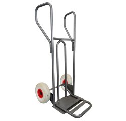 Diable acier incurvé poignée fermée avec bavette rabatable DVPF2-BR – Capacité 250 kg