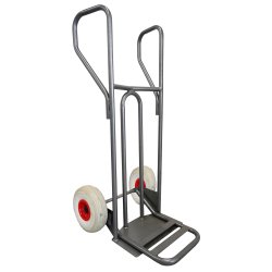 Diable acier incurvé poignée fermée avec bavette rabatable DVPF2-BR – Capacité 250 kg