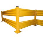 Poteau et lisse de protection poteau hauteur 480 mm centre