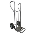 Diable acier incurvé poignée fermée avec bavette rabatable DVPF2-BR – Capacité 250 kg