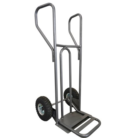 Diable acier incurvé poignée fermée avec bavette rabatable DVPF2-BR – Capacité 250 kg