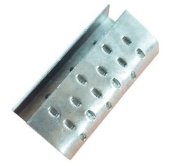 Chapes pour feuillards PP et PET semi-ouvertes renforcées