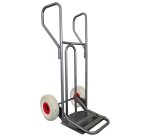 Diable acier incurvé poignée fermée grande pelle et bavette rabattable DVPF1-BR – Capacité 250 kg