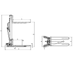 Gerbeur semi-électrique 1000 kg hauteur d'élévation 3000 mm
