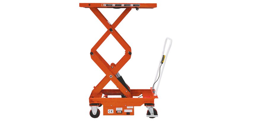 Table élévatrice semi-électrique 800 kg dimensions 1260 x 520 mm