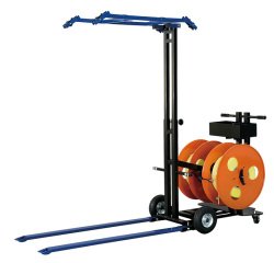 Dévidoir mobile palette pour feuillards PP et PET