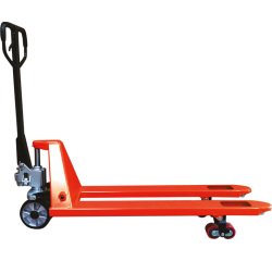 Transpalette manuel premium 2500 kg roues directrices polyuréthane boggies polyuréthane