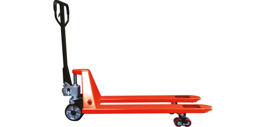 Transpalette manuel premium 2500 kg roues directrices polyuréthane boggies polyuréthane