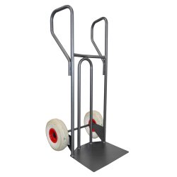 Diable acier incurvé poignée fermée grande pelle DVPF1 – Capacité 250 kg