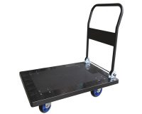 Chariot plastique avec dossier rabattable 300 kg roues en caoutchouc