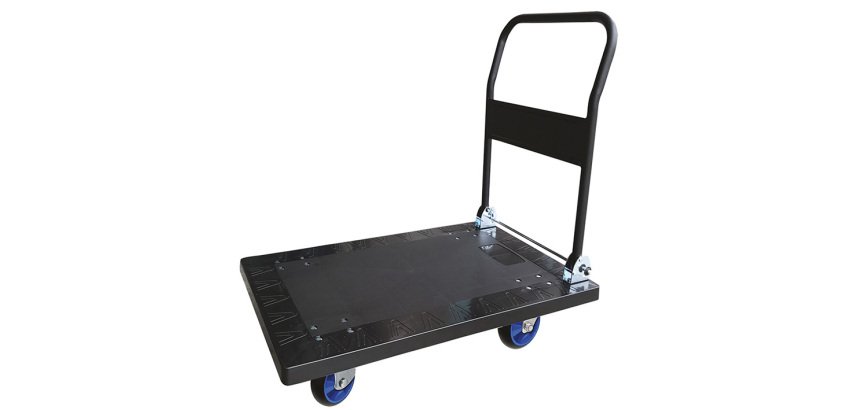 Chariot plastique avec dossier rabattable 300 kg roues en caoutchouc