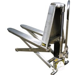 Transpalette manuel haute levée inox 316 1000 kg largeur 680 mm
