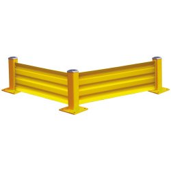 Poteau et lisse de protection barrière longueur 510 mm