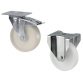 Jeu de roues 2 fixes + 2 pivotantes nylon