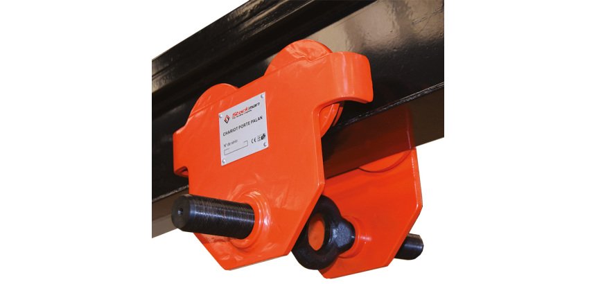 Chariot porte palan manuel mise en place rapide