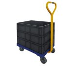 Plateforme roulante plastique 250 kg (timon acier)