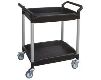 Servante polyvalente 180 kg 2 plateaux rebords hauts