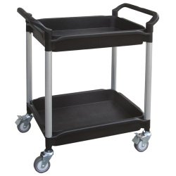 Servante polyvalente 180 kg 2 plateaux rebords hauts