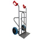 Diable acier droit poignée ouverte chargement vertical et horizontal 250 kg roues caoutchouc bleu