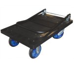 Chariot plastique avec dossier rabattable 300 kg roues en caoutchouc