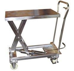 Table élévatrice manuelle inox 304 100 kg